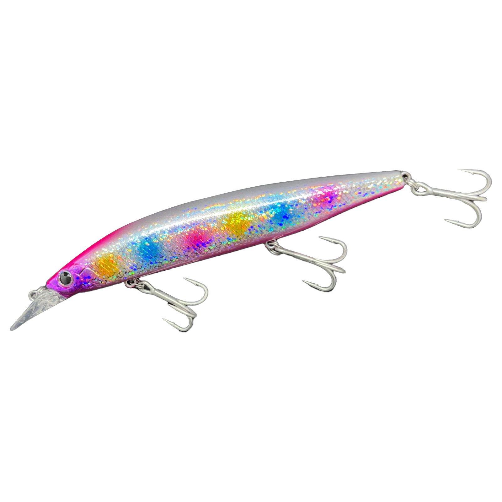 Señuelo de pesca Angler Spear 120S Color Pink Rainbow