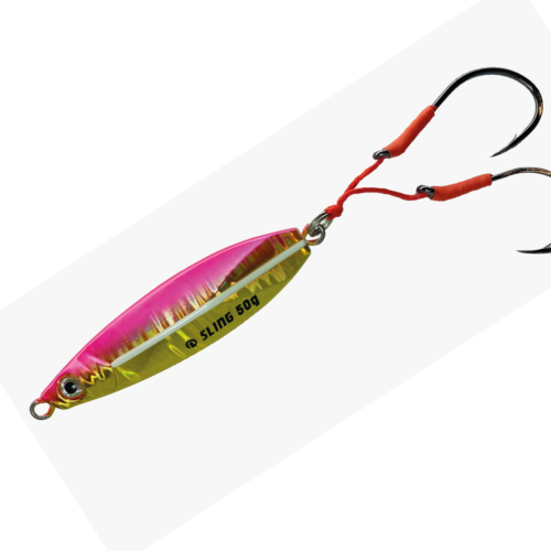 Jig Sling Angler 50g rosado/amarillo