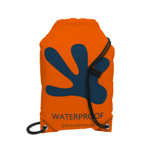 Drawstring WP Backpack - Orange Navy Geckobrands